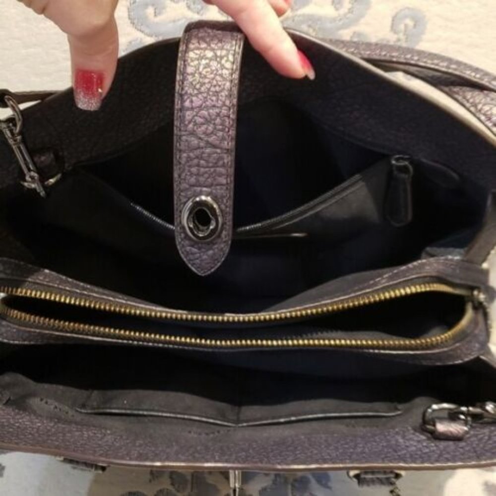 RARE!!! 🦄LARGE🦄 COACH MERCER 30 HOLOGRAM OIL-SLICK MERMAID SATCHEL - Picture 4 of 14